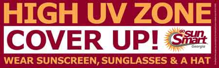 High UV Zone Bumper Sticker