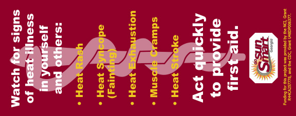Recognize and Respond (First Aid for Heat Illness) Tip Card